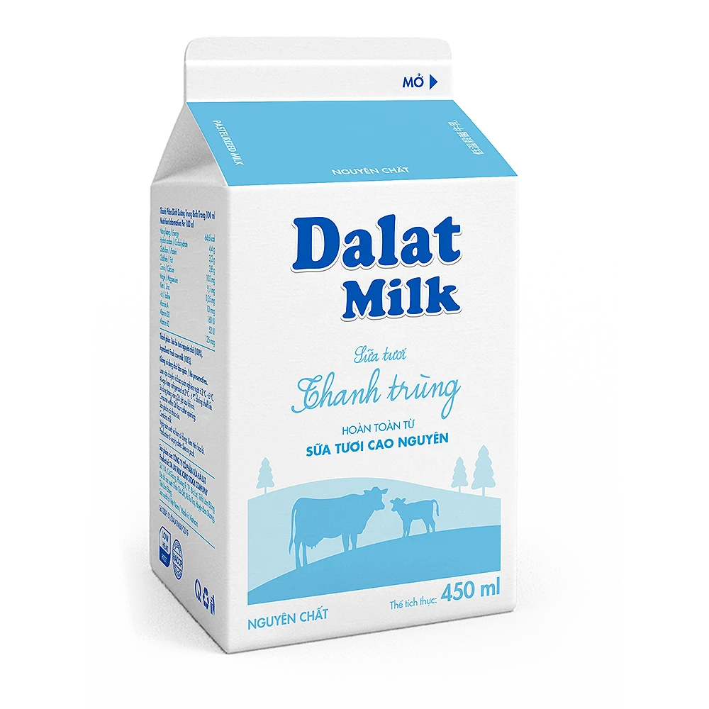 Phân phối sữa tươi thanh trùng Dalatmilk nguyên chất 450ml chính hãng ở Đà Nẵng