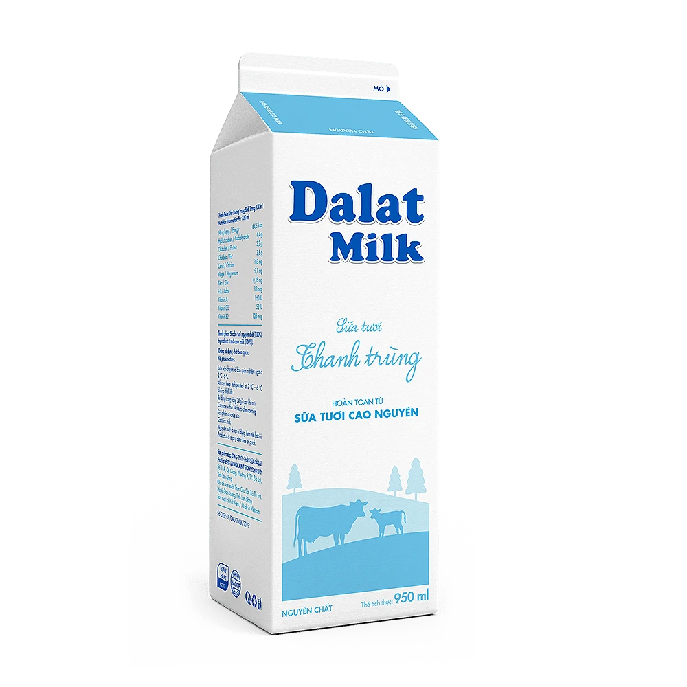 Phân phối sữa tươi thanh trùng Dalatmilk nguyên chất 950ml chính hãng ở Đà Nẵng