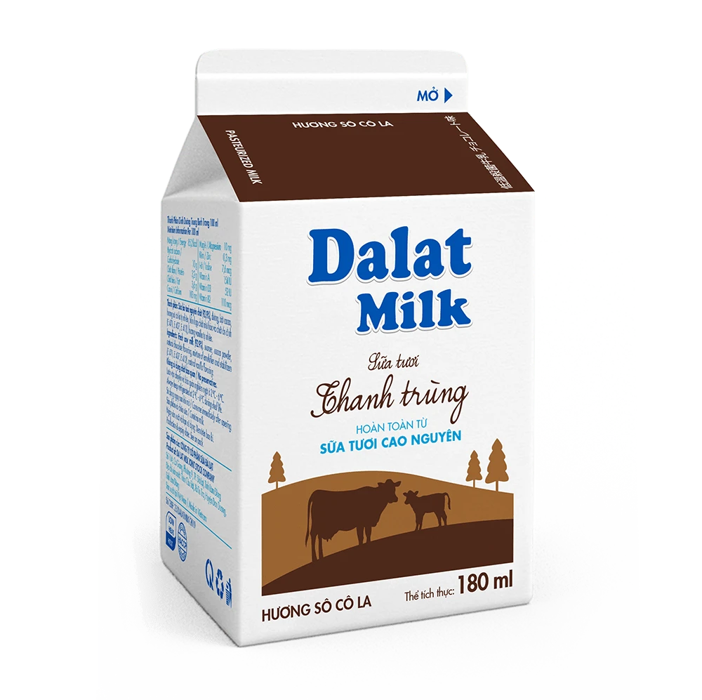 Phân phối sữa tươi thanh trùng Dalatmilk socola 180ml chính hãng ở Đà Nẵng