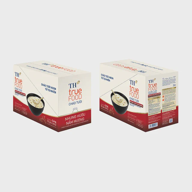 Hộp 10 gói Cháo Tươi Nhung Hươu Nấm Hương 240 g — TH true Đà Nẵng