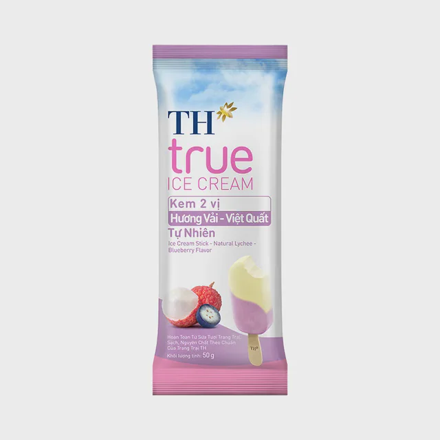 Kem Que 2 Vị Hương Vải Việt Quất Tự Nhiên TH true ICE CREAM — TH true Đà Nẵng