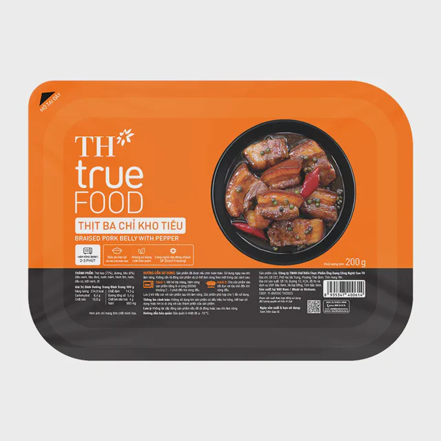 Khay Thịt Ba Chỉ Kho Tiêu TH true FOOD 200 g — TH true Đà Nẵng