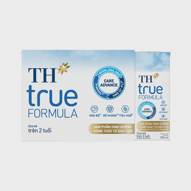 Lốc sản phẩm dinh dưỡng công thức từ sữa tươi cho trẻ từ 2 tuổi trở lên TH true FORMULA 180 ml — TH true Đà Nẵng