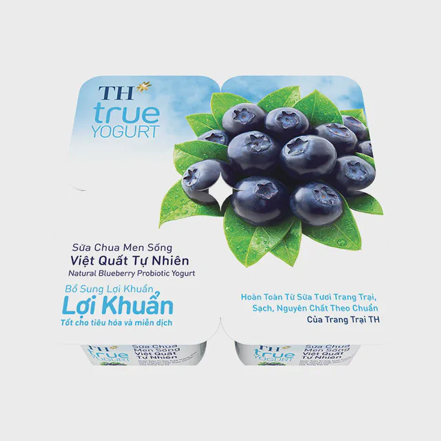 Lốc Sữa Chua Ăn Men Sống Việt Quất 100 g — TH true Đà Nẵng
