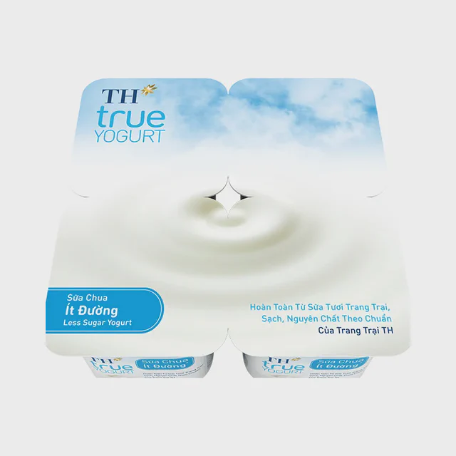 Lốc Sữa Chua Ít Đường TH true YOGURT 100 g — TH true Đà Nẵng