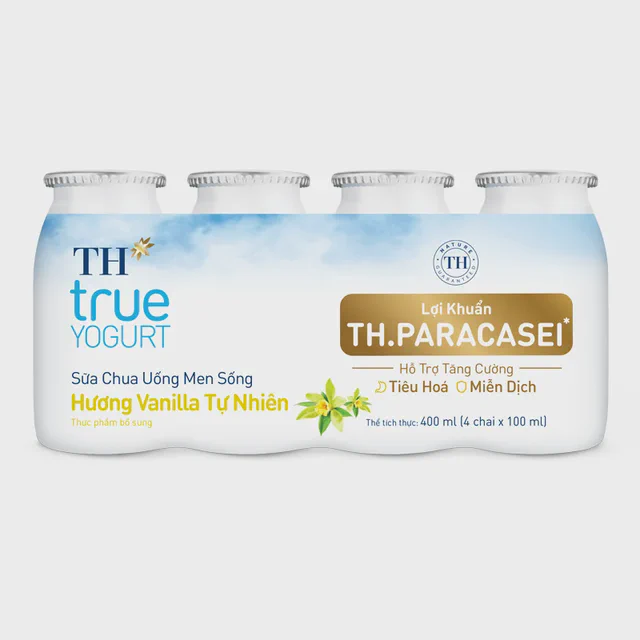 Lốc Sữa Chua Uống Men Sống Hương Vani 100 ml — TH true Đà Nẵng