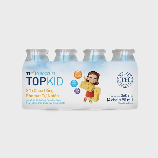 Lốc Sữa Chua Uống Phomat Tự Nhiên TOPKID 90 ml — TH true Đà Nẵng