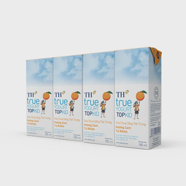 Lốc Sữa Chua Uống Tiệt Trùng Hương Cam Tự Nhiên TH true YOGURT TOPKID  180ml — TH true Đà Nẵng