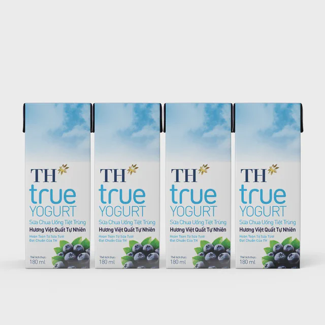 Lốc Sữa Chua Uống Tiệt Trùng Việt Quất 180 ml — TH true Đà Nẵng