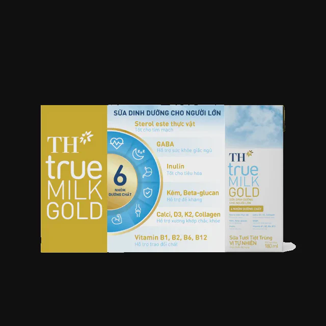 Lốc Sữa Tươi Dinh Dưỡng Dành Cho Người Lớn Tuổi TH true MILK GOLD Vị Tự Nhiên 180 ml — TH true Đà Nẵng