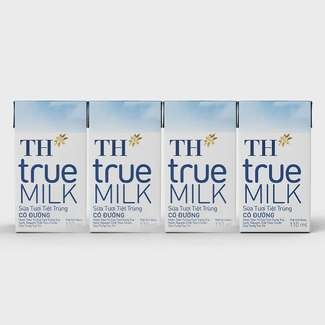 Lốc Sữa Tươi Tiệt Trùng Có Đường 110 ml — TH true Đà Nẵng