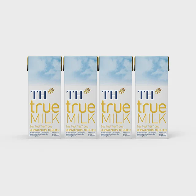 Lốc Sữa Tươi Tiệt Trùng Hương Chuối TH true MILK 180 ml — TH true Đà Nẵng