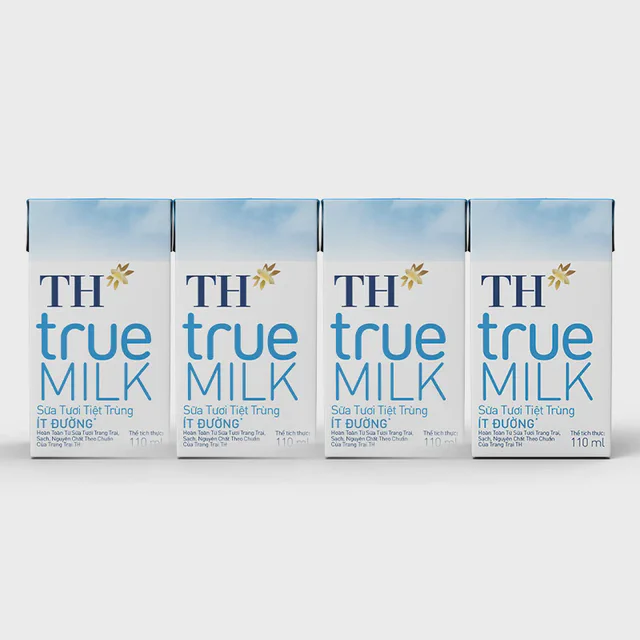 Lốc Sữa Tươi Tiệt Trùng Ít Đường 110 ml — TH true Đà Nẵng