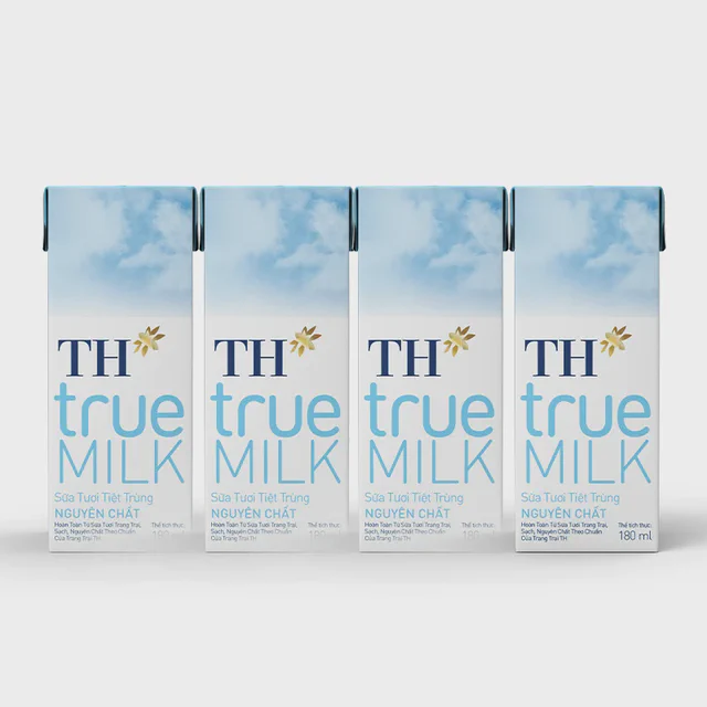 Lốc Sữa Tươi Tiệt Trùng Nguyên Chất 180 ml — TH true Đà Nẵng