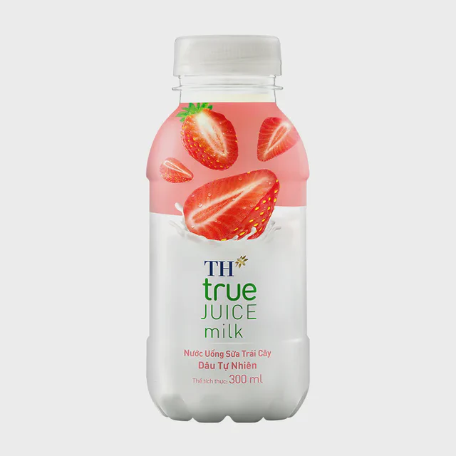 Nước uống sữa trái cây Dâu Tự Nhiên TH true JUICE milk 300 ml — TH true Đà Nẵng
