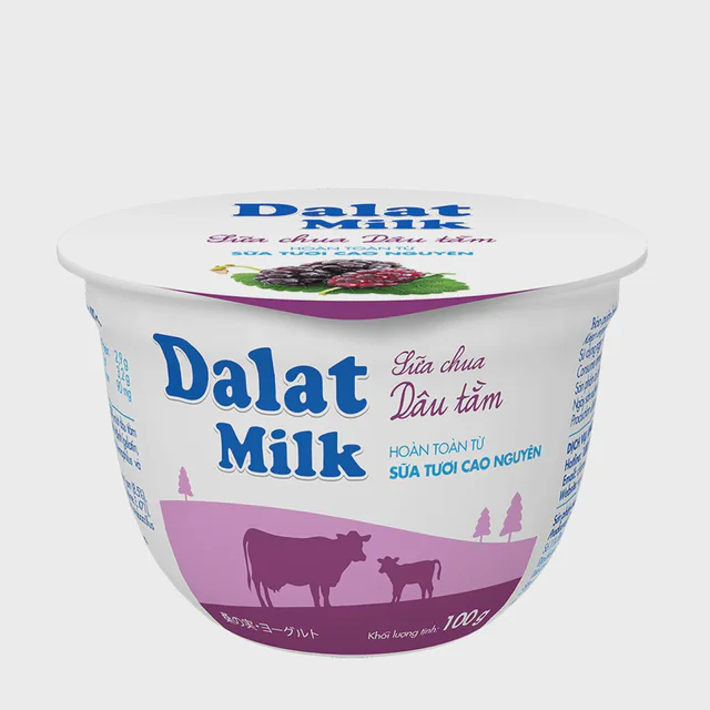 Sữa chua ăn Dalatmilk Dâu tằm 100g — đại lý Dalatmilk Đà Nẵng
