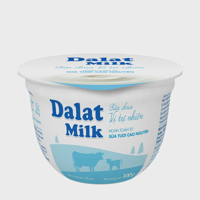 Sữa chua ăn Dalatmilk Tự nhiên 100g — đại lý Dalatmilk Đà Nẵng