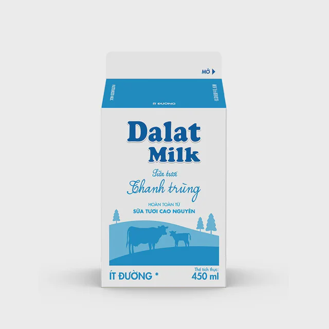Sữa tươi thanh trùng Dalatmilk Ít Đường 450ml — Dalatmilk Đà Nẵng