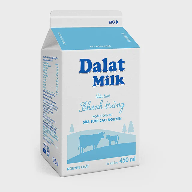 Sữa tươi thanh trùng Dalatmilk Nguyên Chất 450ml — Dalatmilk Đà Nẵng