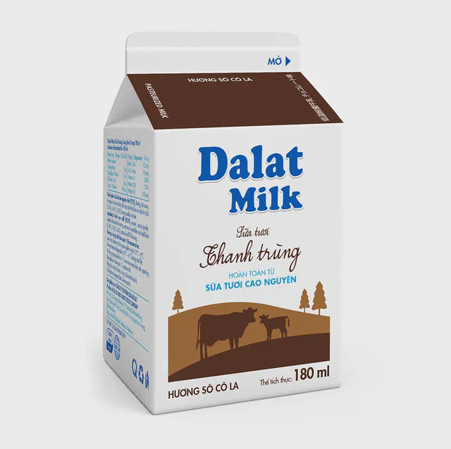 Sữa tươi thanh trùng Dalatmilk Sô Cô La 180ml — Dalatmilk Đà Nẵng