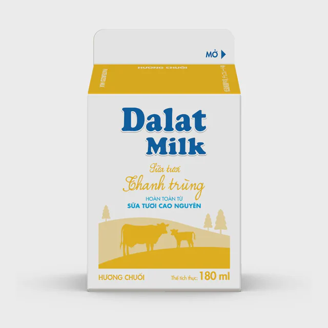 Sữa tươi thanh trùng Dalatmilk Hương Chuối 180ml — Dalatmilk Đà Nẵng