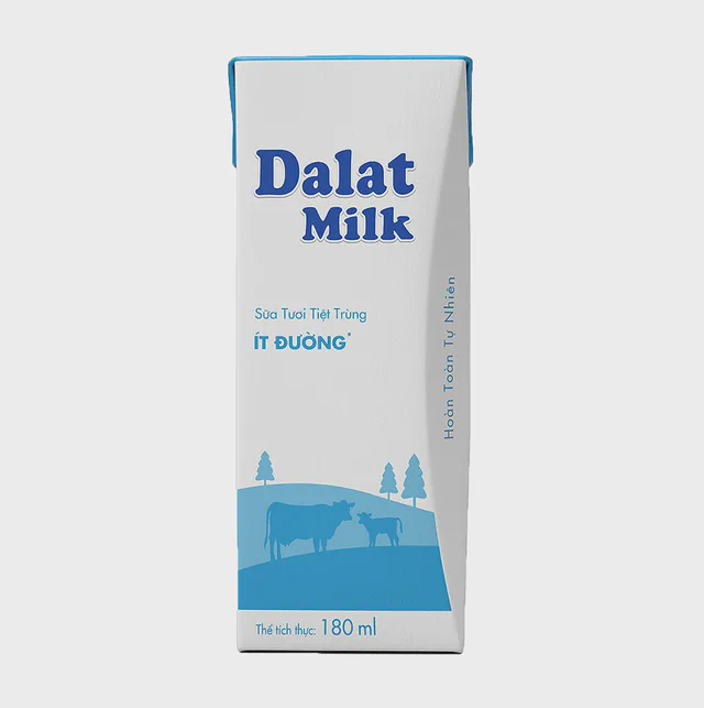 Sữa tươi tiệt trùng Dalatmilk Ít đường 180ml — Dalatmilk Đà Nẵng