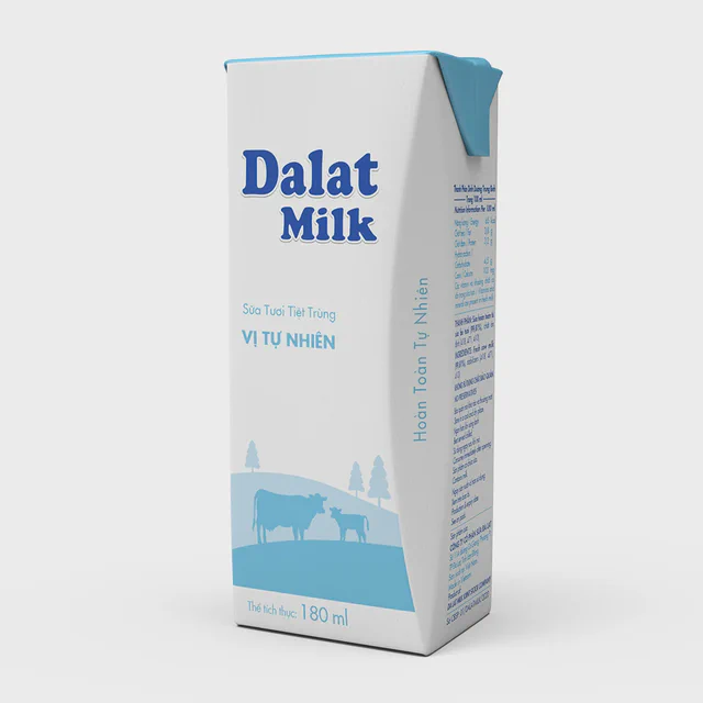 Sữa tươi tiệt trùng Dalatmilk Không đường 180ml — Dalatmilk Đà Nẵng