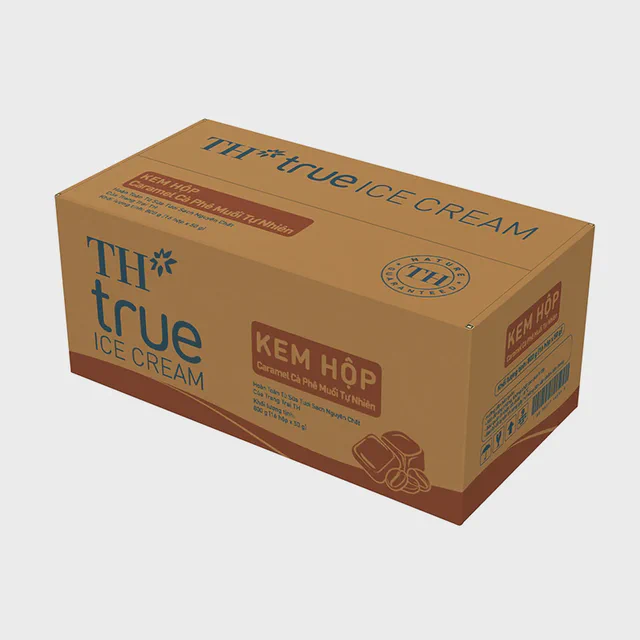 Thùng 16 Hộp Kem Hộp Caramel Cà Phê Muối Tự Nhiên TH true ICE CREAM 50g — TH true Đà Nẵng