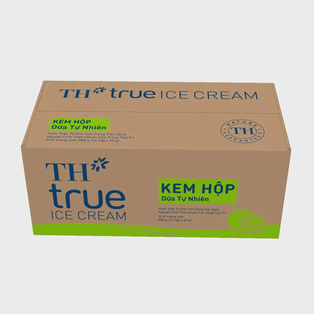 Thùng 16 Hộp Kem Hộp Dừa Tự Nhiên 50 g — TH true Đà Nẵng