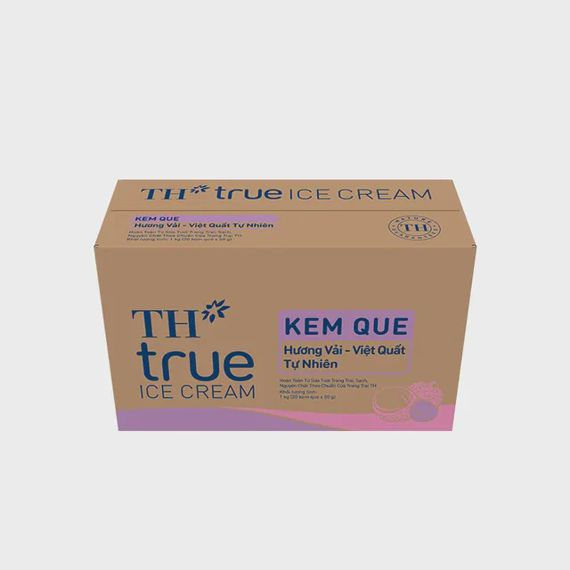 Thùng 20 Que Kem Hương Vải Việt Quất Tự Nhiên TH true ICE CREAM — TH true Đà Nẵng