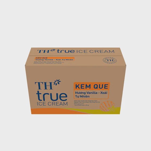 Thùng 20 Que Kem Hương Vanilla Xoài Tự Nhiên TH true ICE CREAM — TH true Đà Nẵng