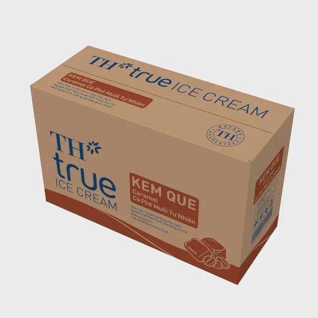 Thùng 20 Que Kem Que Caramel Cà Phê Muối Tự Nhiên TH true ICE CREAM 52g — TH true Đà Nẵng