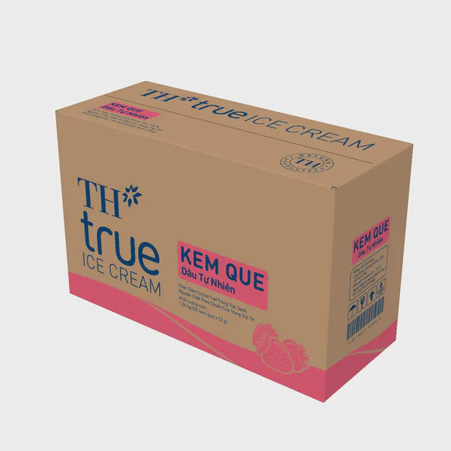 Thùng 20 Que Kem Que Dâu TH true ICE CREAM 52 g — TH true Đà Nẵng