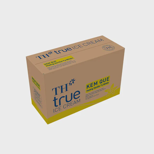 Thùng 20 Que Kem Que Vanilla TH true ICE CREAM 52 g — TH true Đà Nẵng