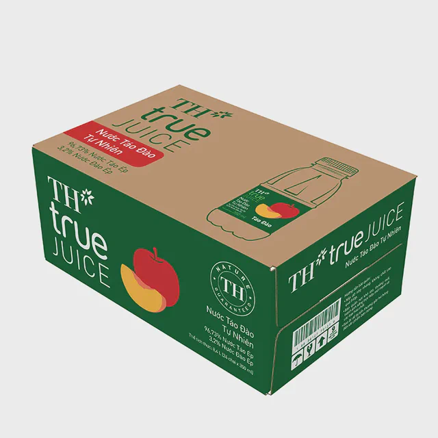 Thùng 24 Chai Nước Táo Đào Tự Nhiên TH true JUICE 350 ml — TH true Đà Nẵng