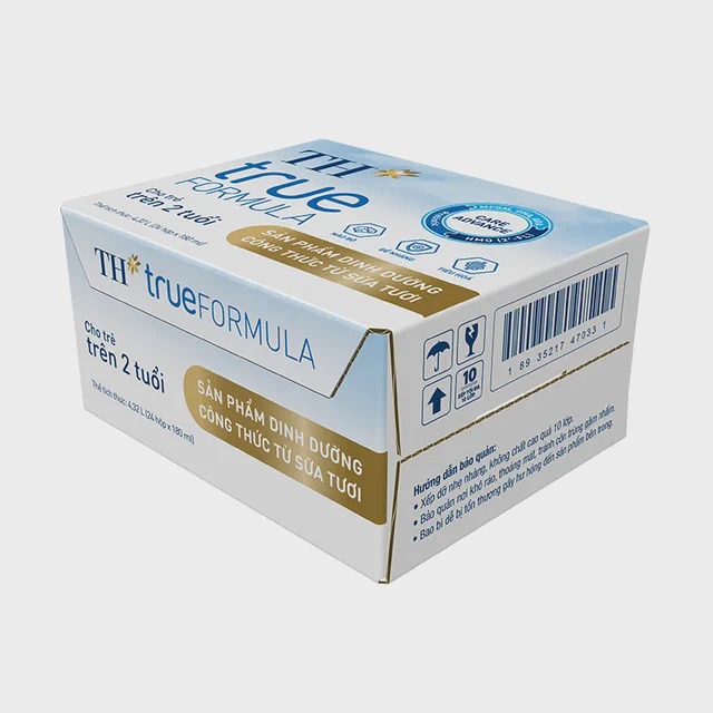 Thùng 24 Hộp sản phẩm dinh dưỡng công thức từ sữa tươi cho trẻ từ 2 tuổi trở lên TH true FORMULA 180 ml — TH true Đà Nẵng