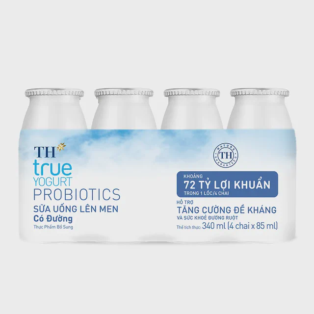 Thùng 48 Chai Sữa Uống Lên Men Ít Đường TH true YOGURT PROBIOTICS 85 ml — TH true Đà Nẵng