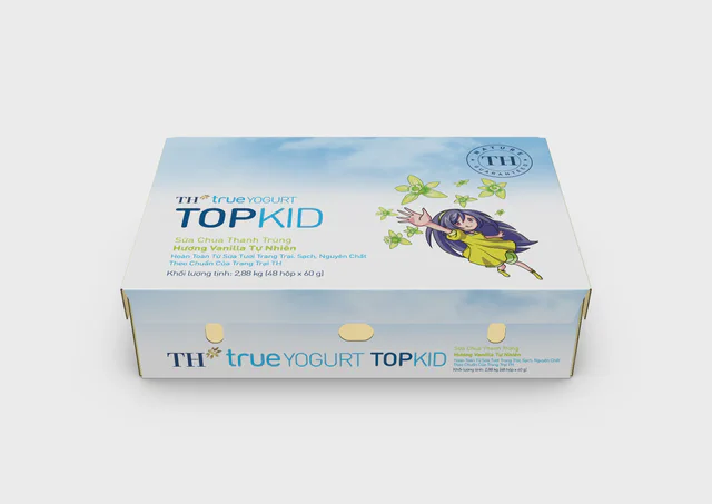 Thùng 48 Hộp Sữa Chua Thanh Trùng Hương Vanilla Tự Nhiên TH true YOGURT TOPKID 60 g — TH true Đà Nẵng