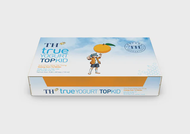 Thùng 48 Hộp Sữa Chua Uống Tiệt Trùng Hương Cam Tự Nhiên TH true YOGURT TOPKID 110 ml — TH true Đà Nẵng