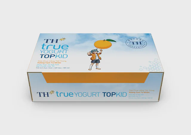 Thùng 48 Hộp Sữa Chua Uống Tiệt Trùng Hương Cam Tự Nhiên TH true YOGURT TOPKID 180ml — TH true Đà Nẵng