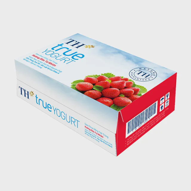 Thùng 48 Hộp Sữa Chua Uống Tiệt Trùng Hương Dâu 180 ml — TH true Đà Nẵng