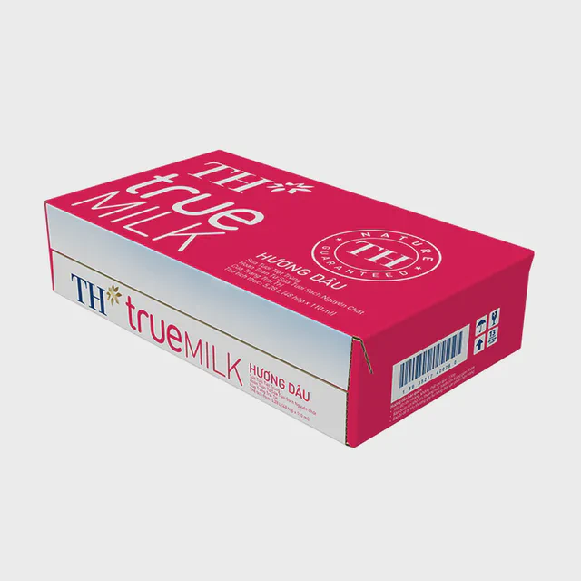 Thùng 48 Hộp Sữa Tươi Tiệt Trùng Hương Dâu 110 ml — TH true Đà Nẵng