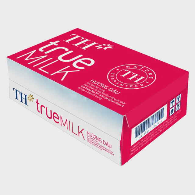 Thùng 48 Hộp Sữa Tươi Tiệt Trùng Hương Dâu 180 ml — TH true Đà Nẵng