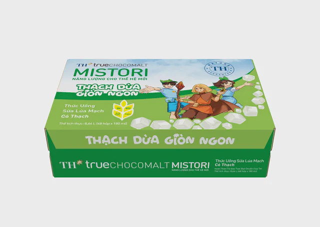 Thùng 48 Hộp Thức Uống Sữa Lúa Mạch Có Thạch TH true CHOCOMALT MISTORI 180 ml — TH true Đà Nẵng