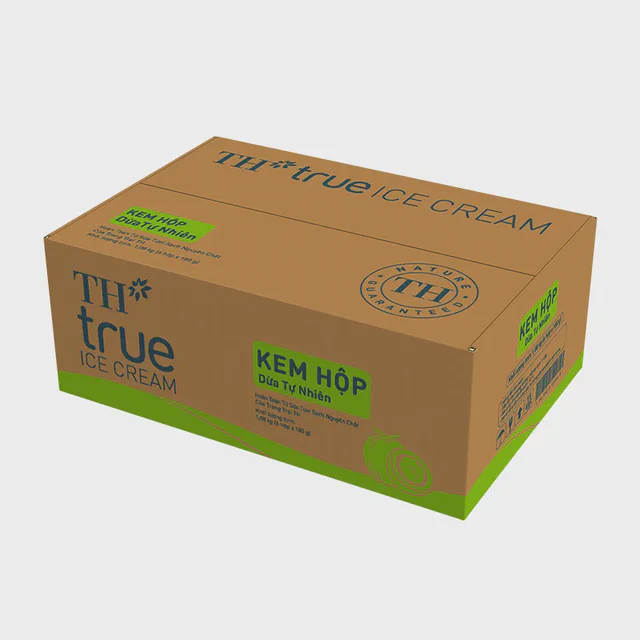 Thùng 6 Hộp Kem Hộp Dừa Tự Nhiên 180 g — TH true Đà Nẵng
