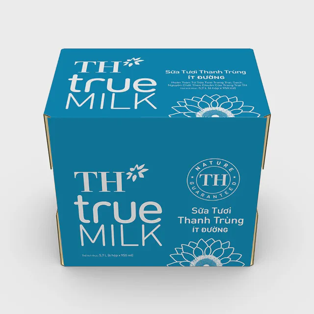 Thùng 6 Hộp Sữa Tươi Thanh Trùng Ít Đường TH true MILK 950 ml — TH true Đà Nẵng