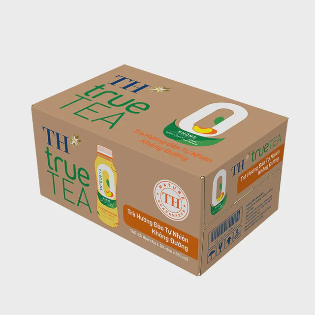 THÙNG TRÀ HƯƠNG ĐÀO TỰ NHIÊN KHÔNG ĐƯỜNG 350 ml — TH true Đà Nẵng